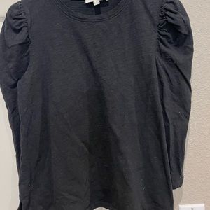 Eri +Ali puff sleev black shirt